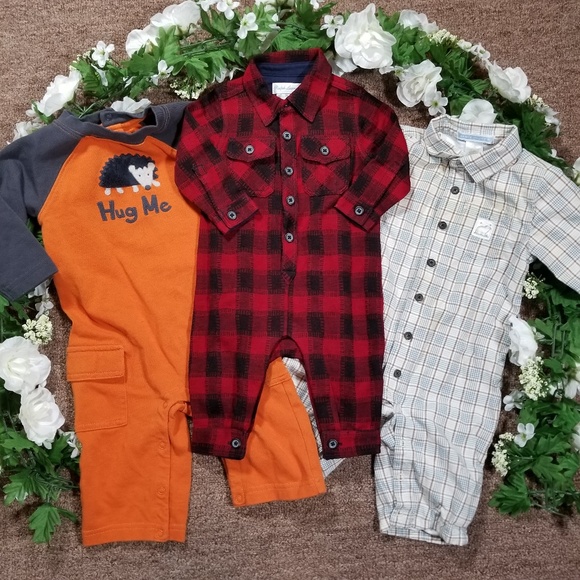 Janie and Jack Other - 3-6m baby boy Spring romper bundle